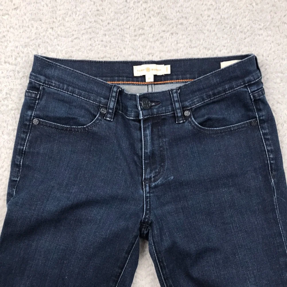 Tory Burch Legging Jeans Womens 27 (30x31) Blue Low Rise Skinny‎ Stretch Denim